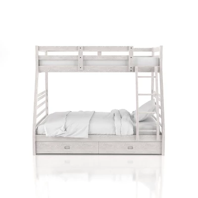HOMES: Inside + Out Twin Over Full Kids' Emma Bunk Bed Wire Brushed White - IoHOMES - Image 2