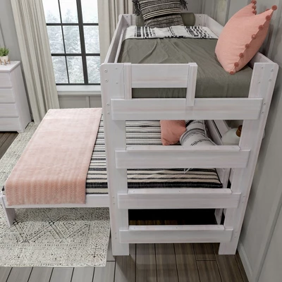 Max & Lily Farmhouse Twin Over Queen L-Shaped Bunk Bed - Image 3