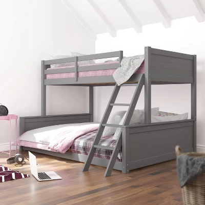 Twin Over Full Capri Wood Bunk Bed Gray - Hillsdale Furniture - Image 7