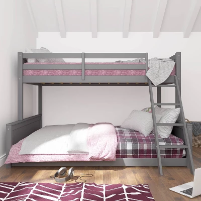 Twin Over Full Capri Wood Bunk Bed Gray - Hillsdale Furniture - Image 8
