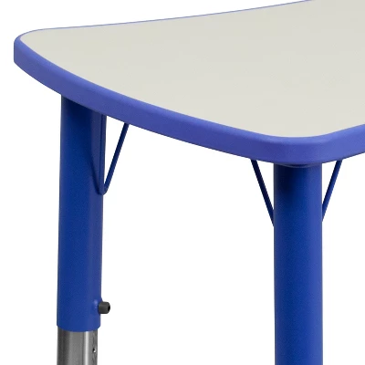 Flash Furniture 21.875"W X 26.625"L Rectangular Plastic Height Adjustable Activity Table - Image 5