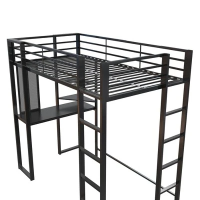 Twin Adele Loft Bed With Desk Black - Room & Joy - Image 7