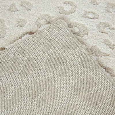 Simone Leopard Print High-Low Kids' Rug Cream - Balta Rugs
