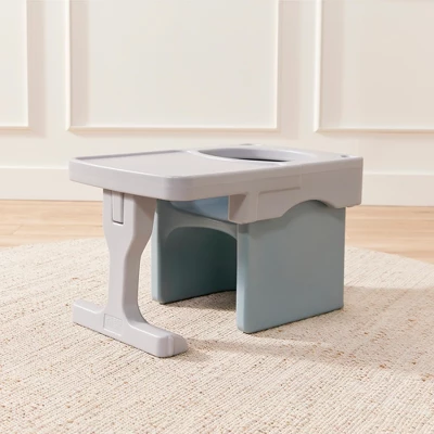 ECR4Kids Tri-Me Cube Chair Desk, Kids Furniture, Light Grey - Image 3