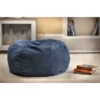 Micro-Fiber Suede Kids' Bean Bag Chair Blue - Gold Medal