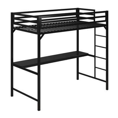 Twin Max Metal Loft Bed With Desk Black - Room & Joy - Image 7