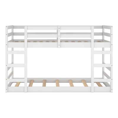 Twin Over Twin Bunk Bed With Ladder-ModernLuxe - Image 3