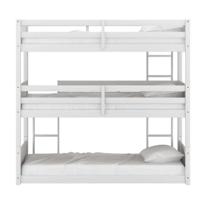 Twin Capri Wood Triple Bunk Bed White - Hillsdale Furniture - Image 5