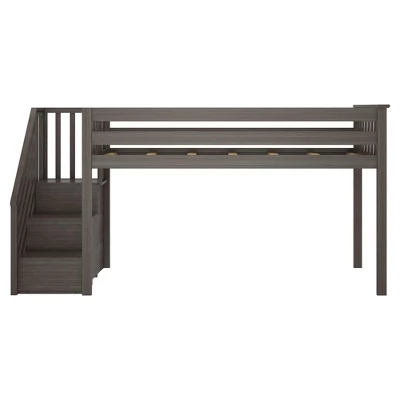 Max & Lily Twin Low Loft Bed With Staircase - Image 2