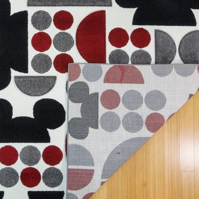 Disney Mickey Mouse Encore 7'10"x10' Indoor Spheres Area Rug Red/Black/Gray - Image 3