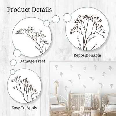 Floral Stems Wall Decor - Decalcomania - Image 2