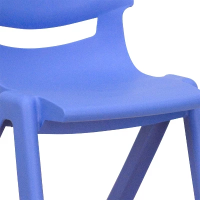 Flash Furniture 4 Pack Plastic Stackable School Chair With 12'' Seat Height - Image 4