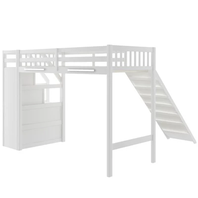 Twin Loft Bed With Storage And Sliders - ModernLuxe - Image 6