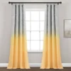 52"x84" Set Of 2 Glitter Ombre Metallic Print Window Curtain Panels - Lush Décor