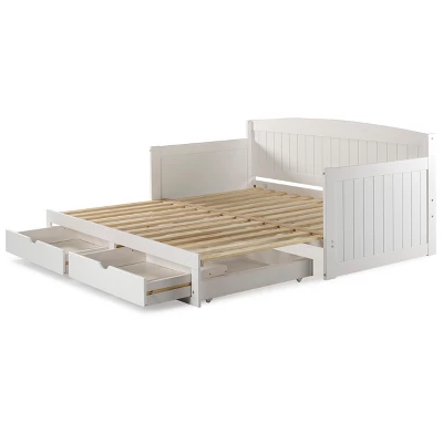 King Harmony Daybed With Conversion White - Alaterre Furniture - Image 11