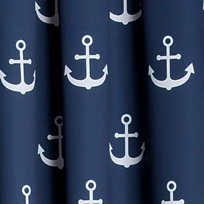 52"x63" Anchor Room Darkening Window Curtain Panels Navy - Lush Décor - Image 2