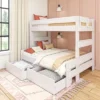 Max & Lily Farmhouse Twin Over Full Bunk Bed With Storage Drawers