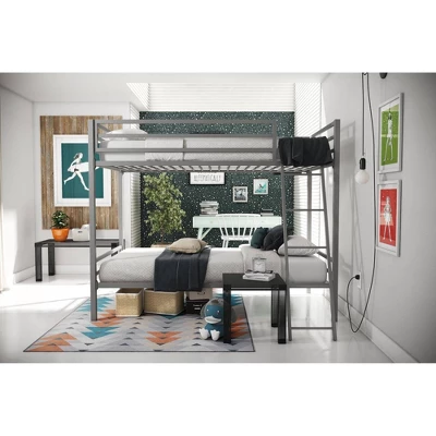 Twin Over Twin Maxwell Metal Bunk Bed Gray - Novogratz - Image 4