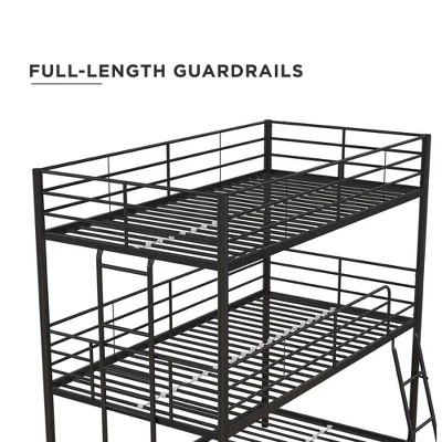 Triple Twin Zeke Metal Bunk Bed - Room & Joy - Image 4