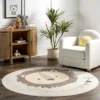 NuLOOM Ellia Cheerful Lion Machine Washable Kids Area Rug