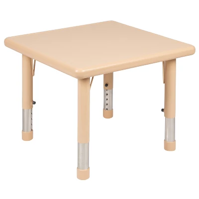 Flash Furniture 24" Square Plastic Height Adjustable Activity Table - Image 12