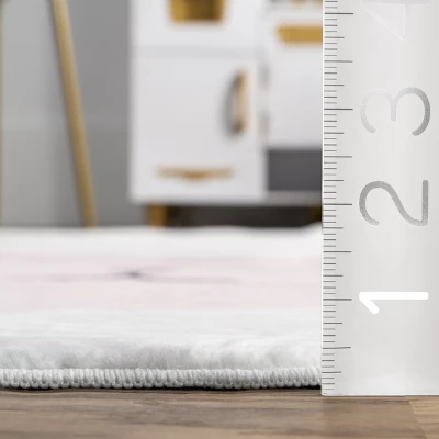 NuLOOM Crystal Rabbit Kids Machine Washable Area Rug - Image 2