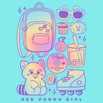 Junior's Turning Red Red Panda Girl Mei Lee Racerback Tank Top