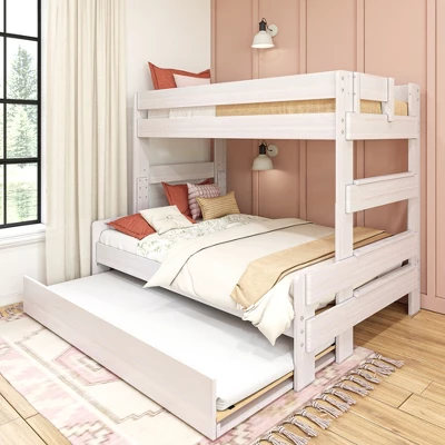 Max & Lily Farmhouse Twin Over Full Bunk Bed With Trundle
