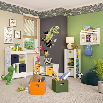 Kids' Book Nook Cubby Storage Cabinet With Bookrack - RiverRidge Home - Image 9