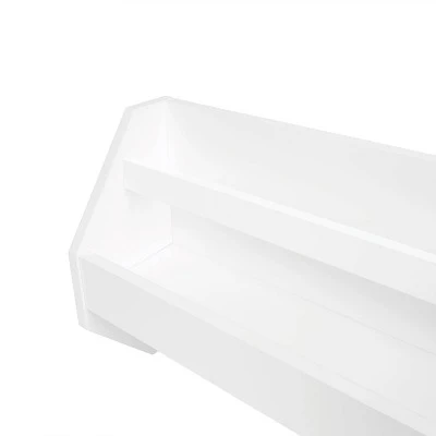 Kids' Catch-All Wall Shelf With Bookrack And Hooks White - RiverRidge Home - Image 2