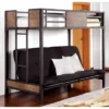 Twin Navii Kids' Bunk Bed Futon Black - HOMES: Inside + Out