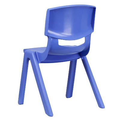 Flash Furniture 4 Pack Blue Plastic Stackable School Chair With 15.5'' Seat Height - Image 6
