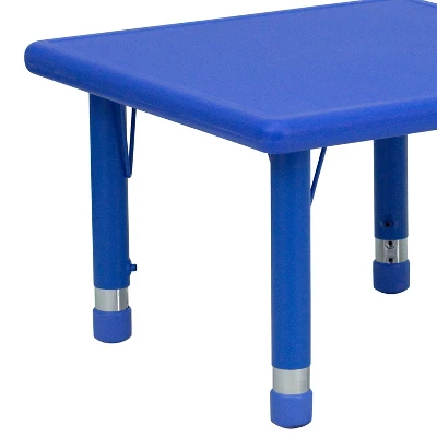 Flash Furniture 24" Square Plastic Height Adjustable Activity Table - Image 5