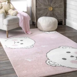 NuLOOM Harlee Kids Bear Nursery Or Playroom Area Rug