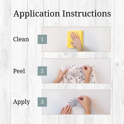 Black Flowers Wall Decor - Decalcomania - Image 3