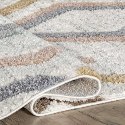 Lillie Abstract Diamond Kids Tassel Area Rug - Image 3