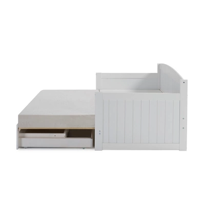 King Harmony Daybed With Conversion White - Alaterre Furniture - Image 16
