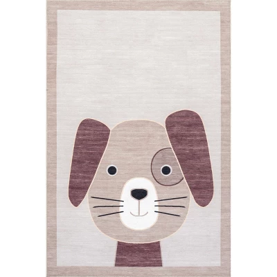NuLOOM Rizzo Puppy Kids Machine Washable Area Rug - Image 9