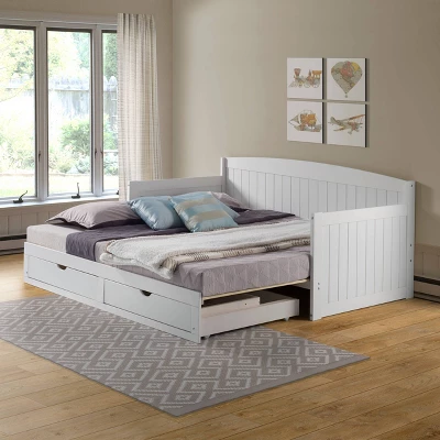 King Harmony Daybed With Conversion White - Alaterre Furniture - Image 6