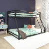 Twin/Full Max Metal Bunk Bed Black - Room & Joy