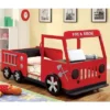 Twin Sumater Fire Truck Kids' Bed - Red/Black MiBasics