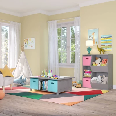 Kids' 6 Cubby Storage Activity Table - RiverRidge Home - Image 2