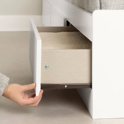 Twin Fusion Mates Bed With 3 Drawers Pure White - South Shore - Image 3