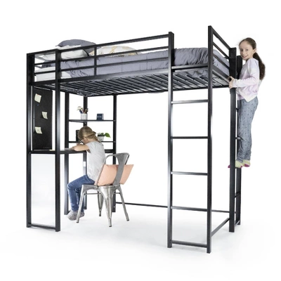 Twin Adele Loft Bed With Desk Black - Room & Joy - Image 4
