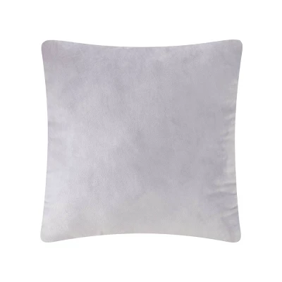 Teen Luxe Fur With Silver Sequin Throw Pillow Gray - Makers Collective