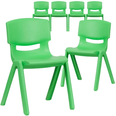 Flash Furniture 6 Pack Plastic Stackable School Chair With 13.25" Seat Height - Image 3