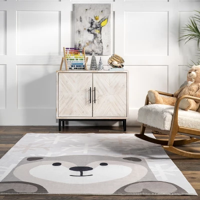 NuLOOM Indigo Otter Kids Machine Washable Area Rug - Image 7