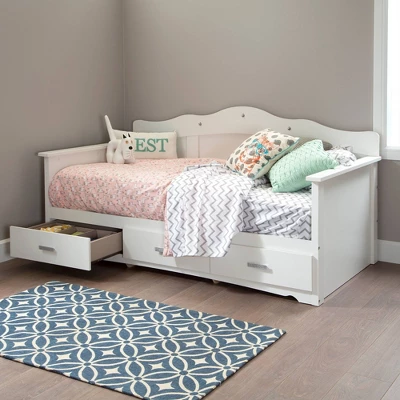 Twin Tiara Daybed With Storage Pure White - South Shore - Image 2