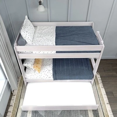 Max & Lily Farmhouse Twin Over Twin Bunk Bed With Trundle - Image 4