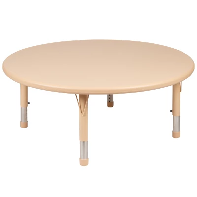 Flash Furniture 45" Round Plastic Height Adjustable Activity Table - Image 6